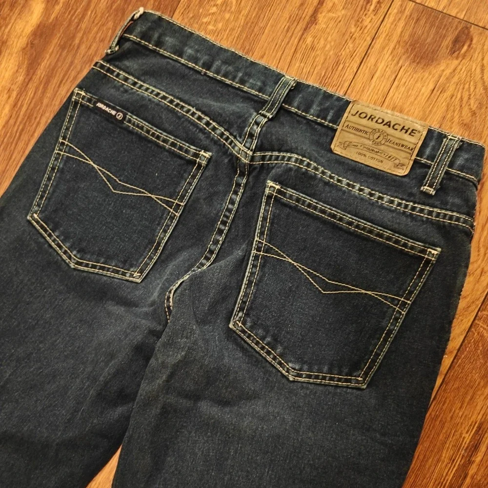 Y2k Jordache Jeans Womens 29 High Rise Flare Dark Wash Denim 100% Cotton Vintage